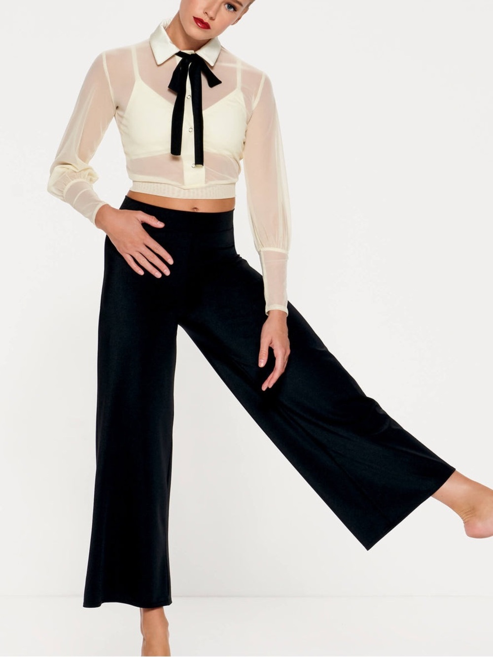 Kelle Black Mesh “Avant” Dance Costume